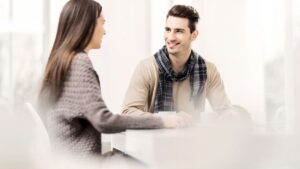 Couple talking