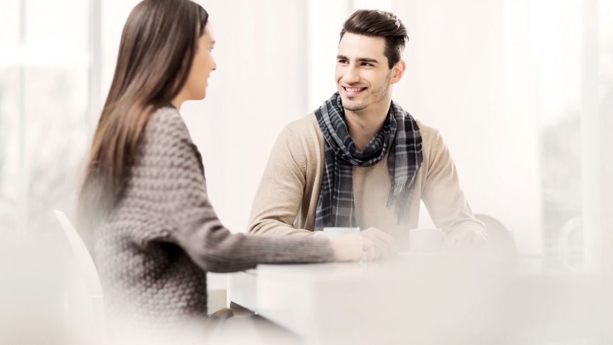 Couple talking
