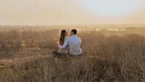 Couple in field